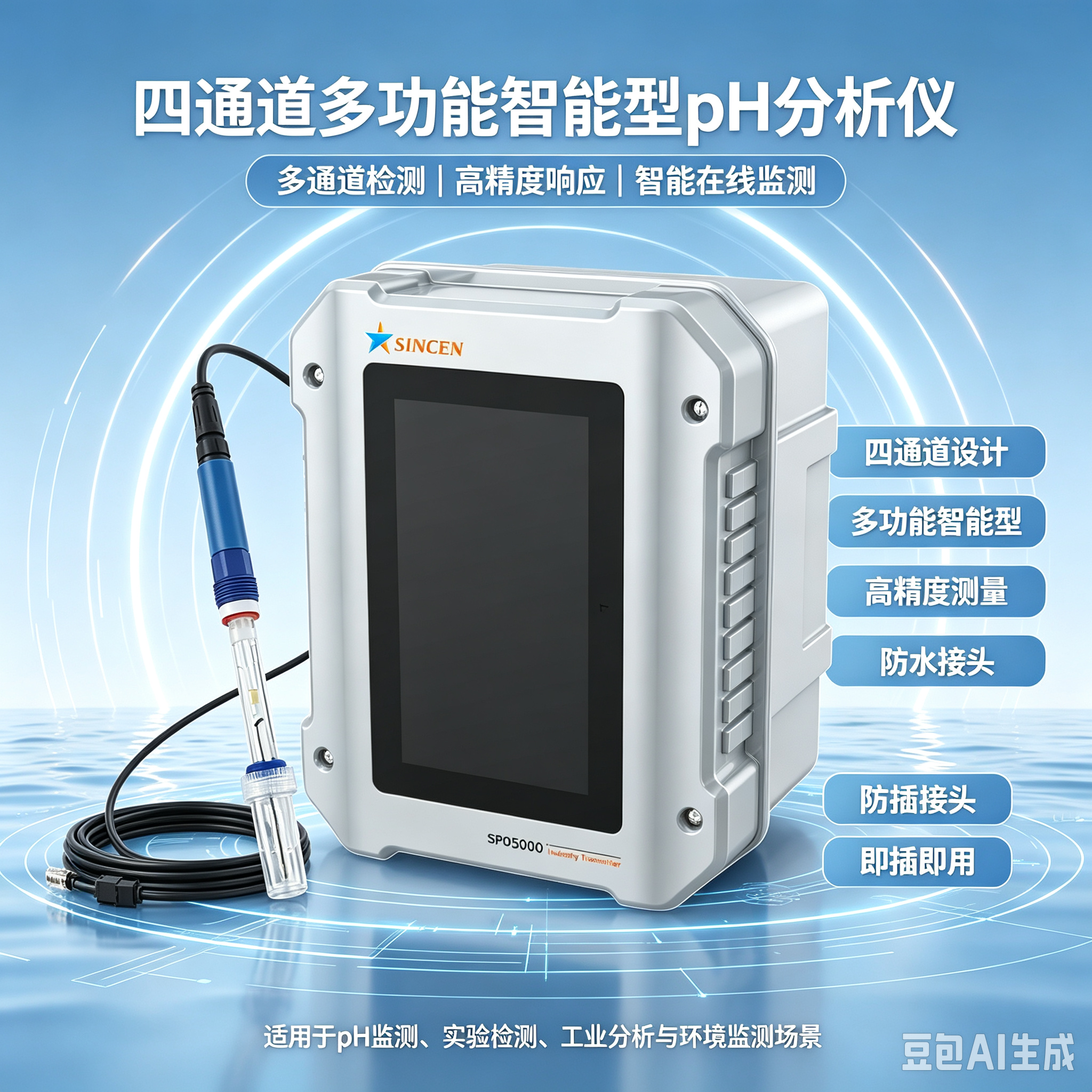 忻成科技ST800-PHG-120系列在线工业PH/ORP计多功能智能双通道水质分析仪
